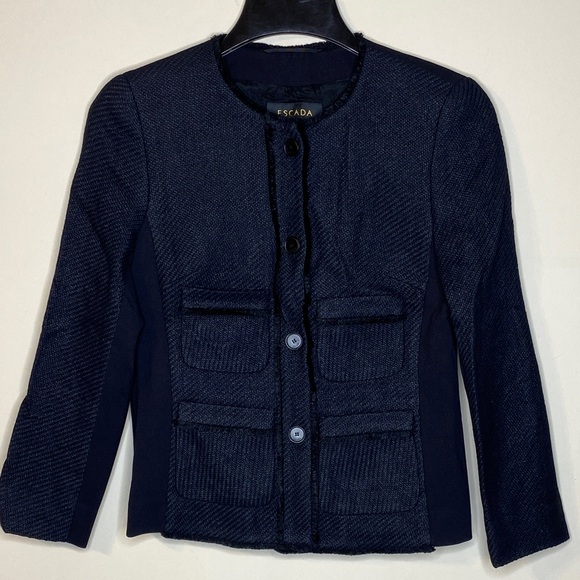 Escada Jackets & Blazers - Escada Women's Black Textured Blazer Size 34